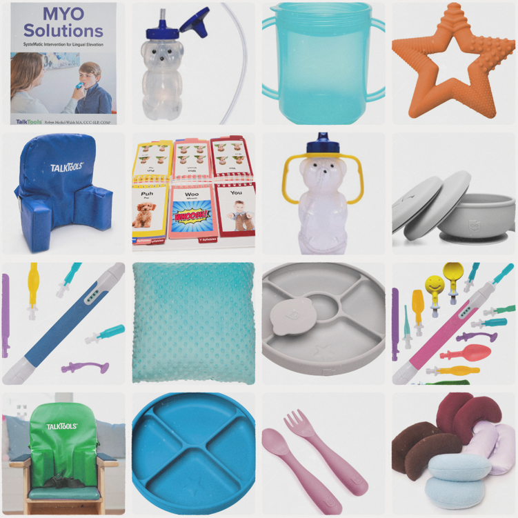 Assorted TalkTools products for speech and sensory development in children