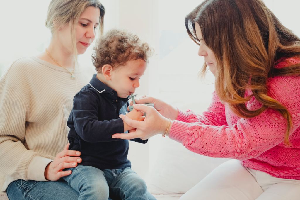 Toddler straw sippy cup for healthy oral development